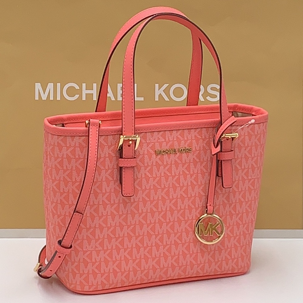 Michael Kors XS Convertible Top Zip Tote Grapefruit